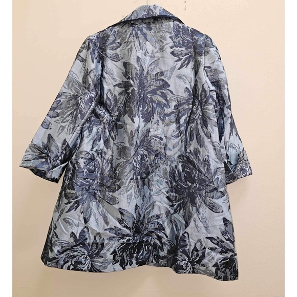 Chico’s Petite Blue Tonal Jacquard Jacket Size 4/6 - Picture 5 of 6